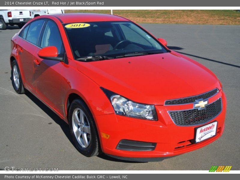 Red Hot / Jet Black/Sport Red 2014 Chevrolet Cruze LT