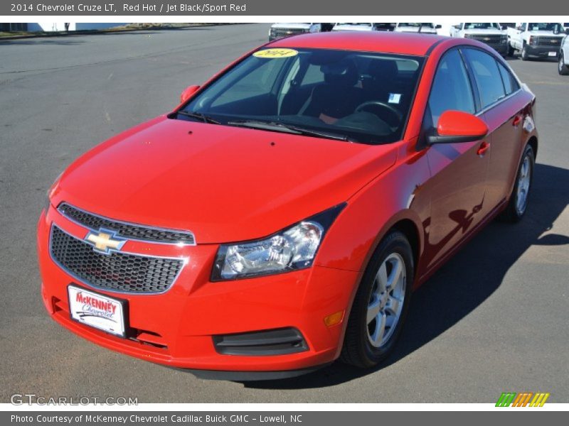 Red Hot / Jet Black/Sport Red 2014 Chevrolet Cruze LT