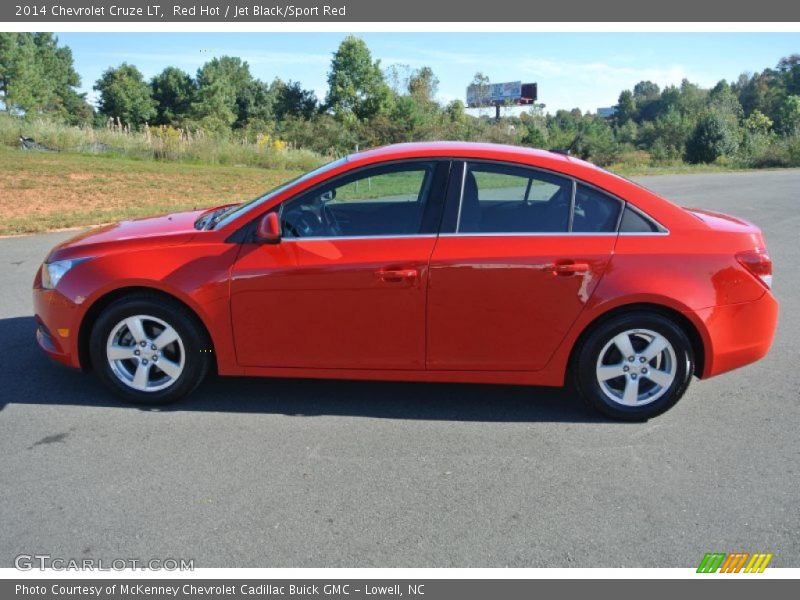 Red Hot / Jet Black/Sport Red 2014 Chevrolet Cruze LT