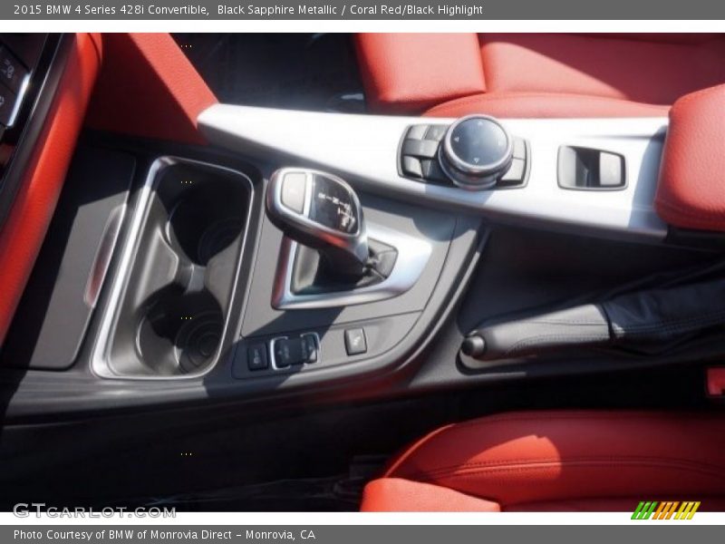 Black Sapphire Metallic / Coral Red/Black Highlight 2015 BMW 4 Series 428i Convertible