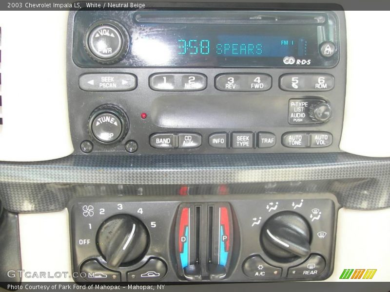White / Neutral Beige 2003 Chevrolet Impala LS