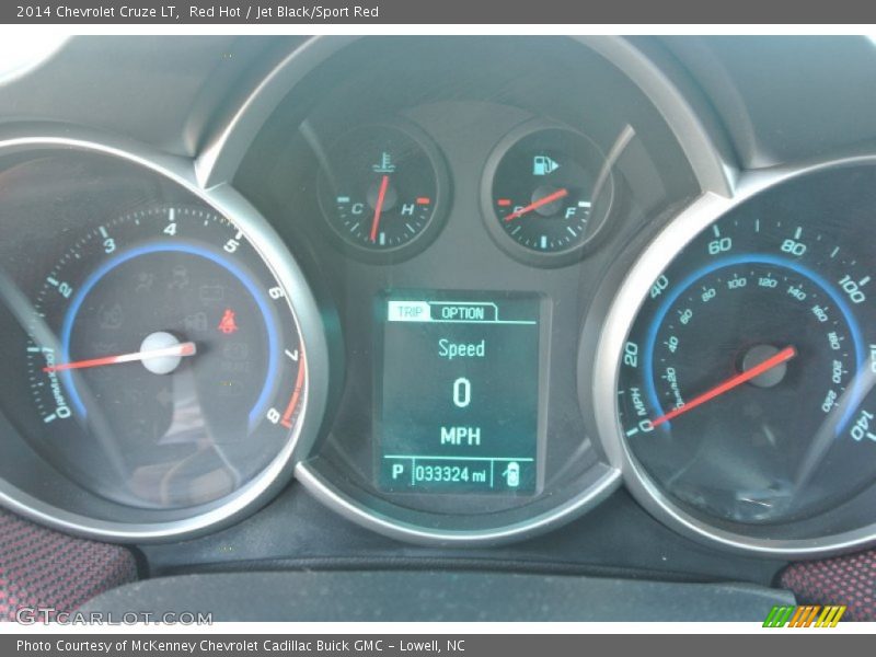 Red Hot / Jet Black/Sport Red 2014 Chevrolet Cruze LT