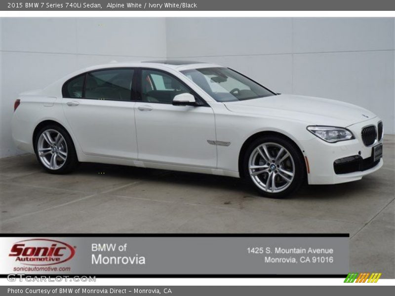 Alpine White / Ivory White/Black 2015 BMW 7 Series 740Li Sedan