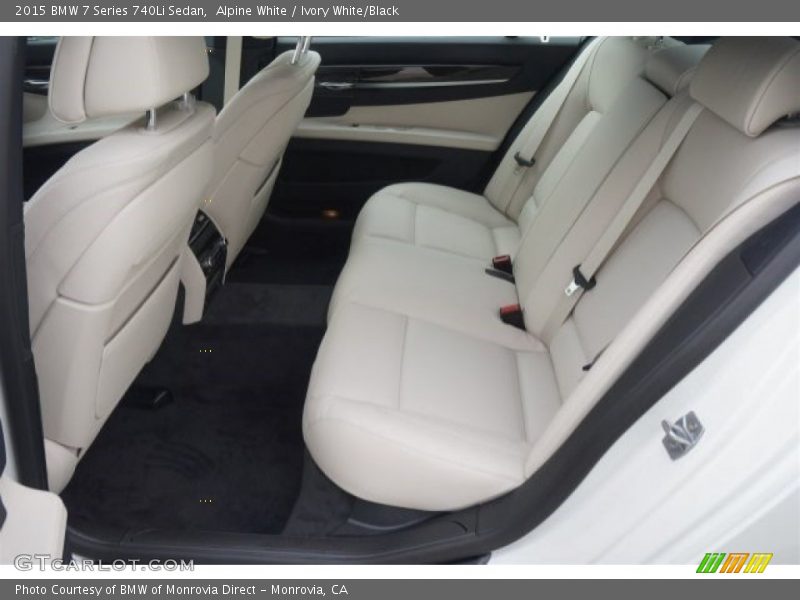 Rear Seat of 2015 7 Series 740Li Sedan