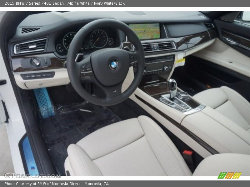 Ivory White/Black Interior - 2015 7 Series 740Li Sedan 