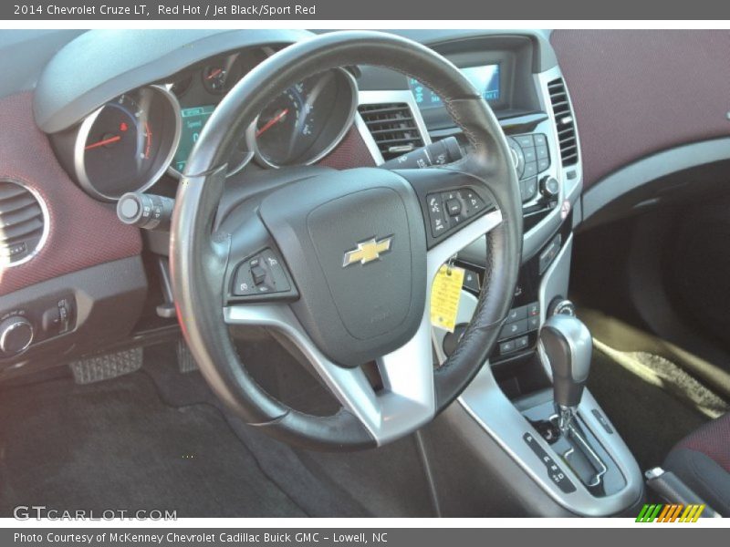 Red Hot / Jet Black/Sport Red 2014 Chevrolet Cruze LT