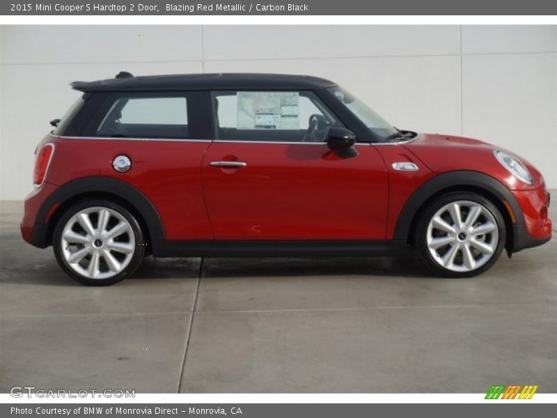 Blazing Red Metallic / Carbon Black 2015 Mini Cooper S Hardtop 2 Door