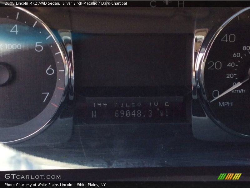 Silver Birch Metallic / Dark Charcoal 2008 Lincoln MKZ AWD Sedan