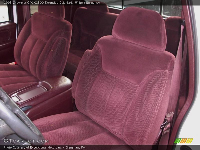 White / Burgundy 1995 Chevrolet C/K K1500 Extended Cab 4x4