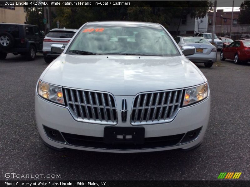White Platinum Metallic Tri-Coat / Cashmere 2012 Lincoln MKZ AWD
