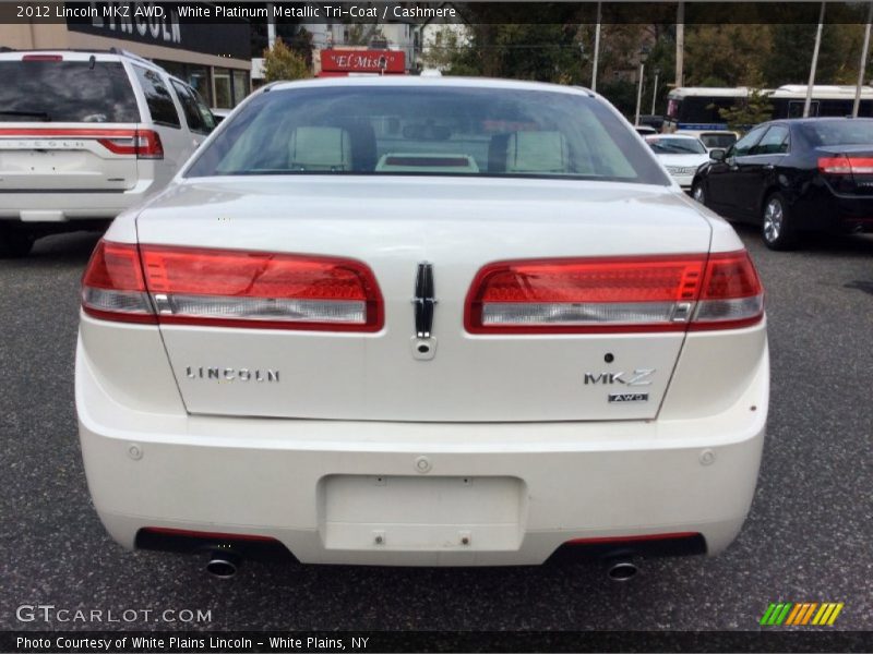 White Platinum Metallic Tri-Coat / Cashmere 2012 Lincoln MKZ AWD