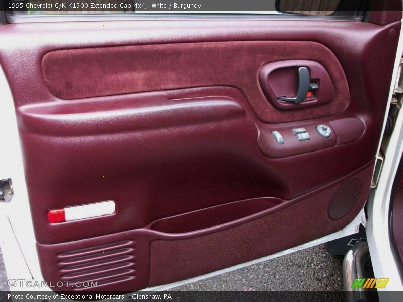 White / Burgundy 1995 Chevrolet C/K K1500 Extended Cab 4x4