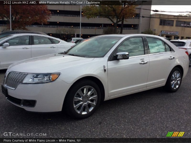 White Platinum Metallic Tri-Coat / Cashmere 2012 Lincoln MKZ AWD