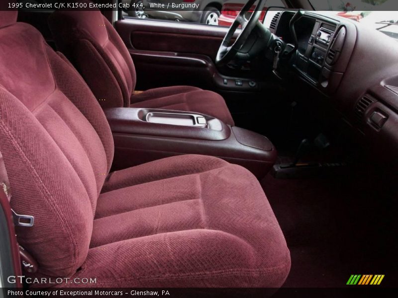 White / Burgundy 1995 Chevrolet C/K K1500 Extended Cab 4x4