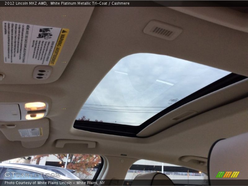 White Platinum Metallic Tri-Coat / Cashmere 2012 Lincoln MKZ AWD