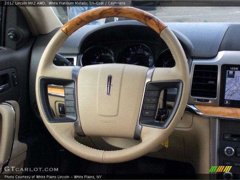 White Platinum Metallic Tri-Coat / Cashmere 2012 Lincoln MKZ AWD