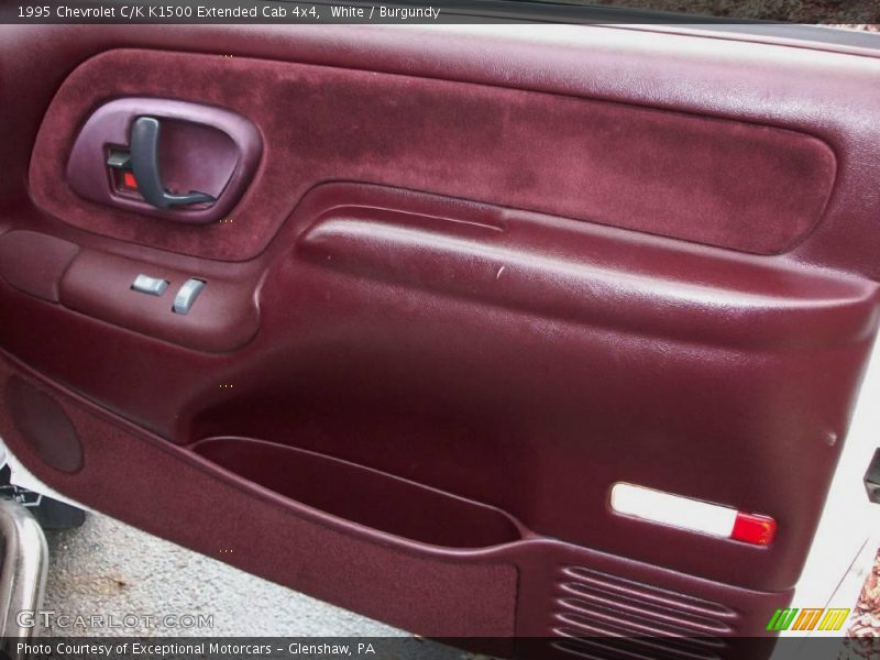White / Burgundy 1995 Chevrolet C/K K1500 Extended Cab 4x4