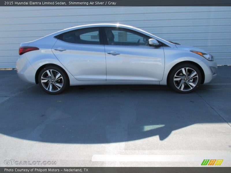 Shimmering Air Silver / Gray 2015 Hyundai Elantra Limited Sedan