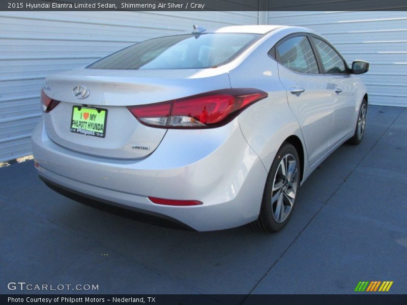 Shimmering Air Silver / Gray 2015 Hyundai Elantra Limited Sedan