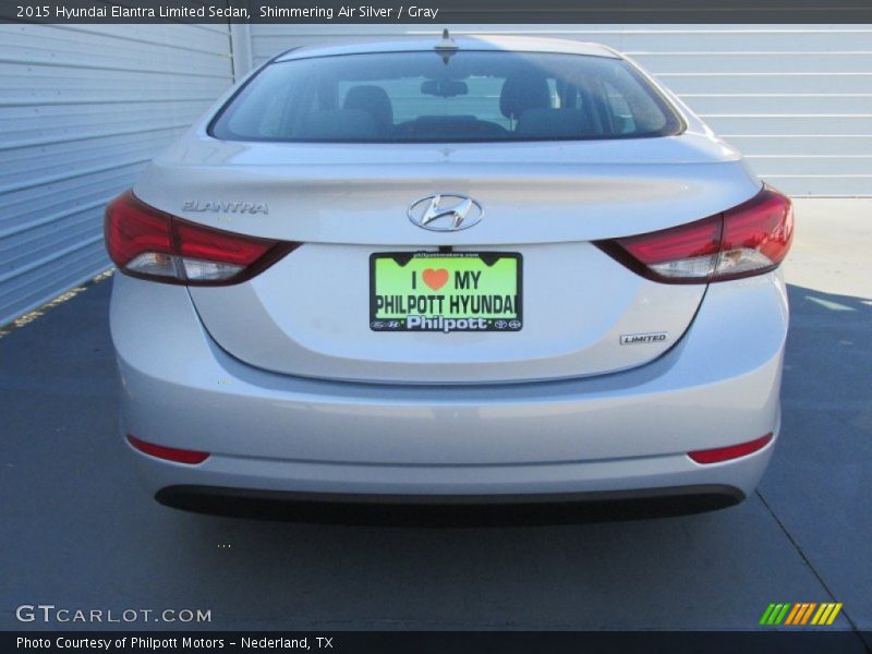 Shimmering Air Silver / Gray 2015 Hyundai Elantra Limited Sedan