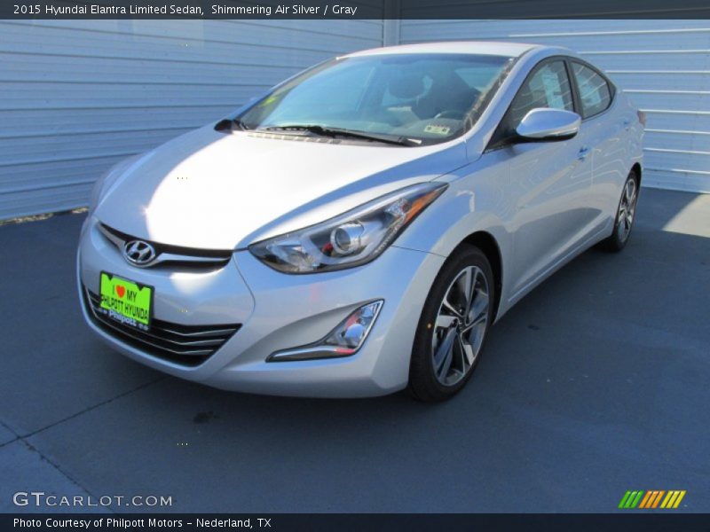 Shimmering Air Silver / Gray 2015 Hyundai Elantra Limited Sedan
