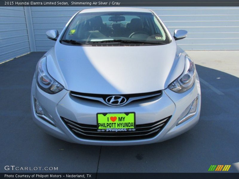 Shimmering Air Silver / Gray 2015 Hyundai Elantra Limited Sedan
