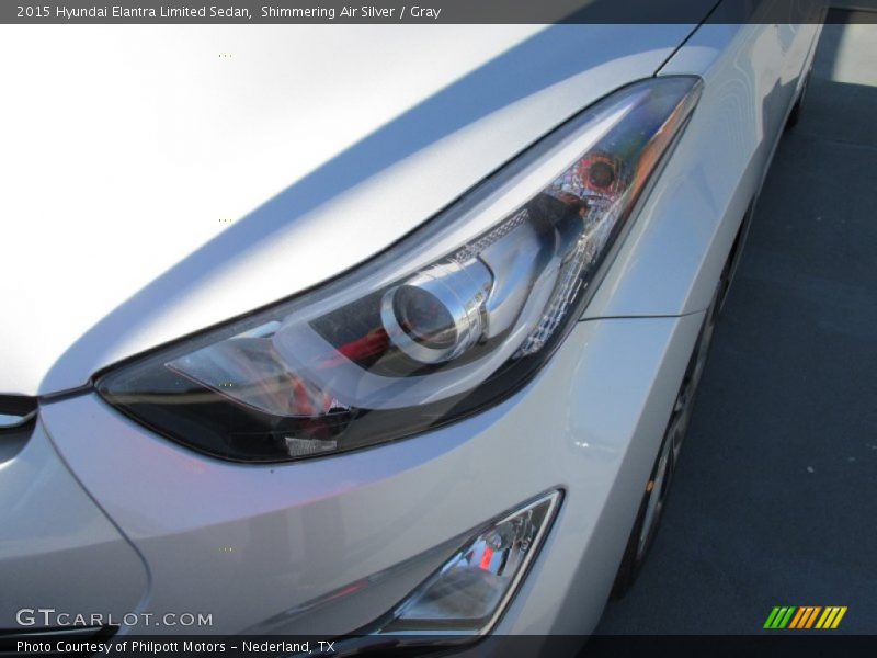 Shimmering Air Silver / Gray 2015 Hyundai Elantra Limited Sedan