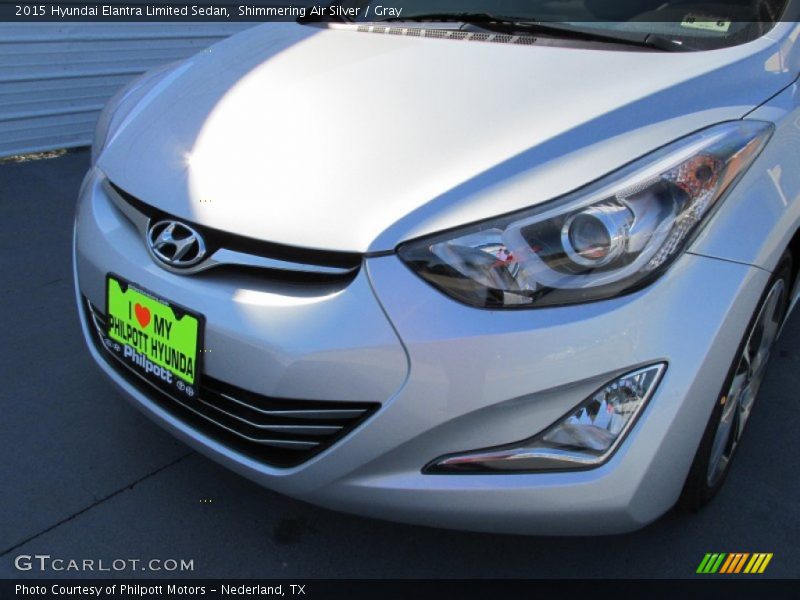 Shimmering Air Silver / Gray 2015 Hyundai Elantra Limited Sedan