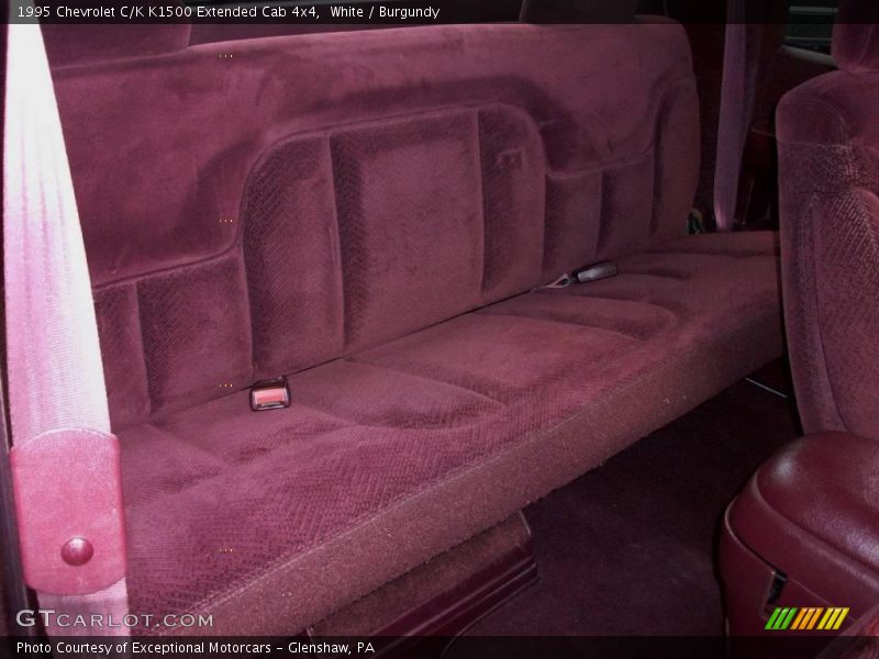 White / Burgundy 1995 Chevrolet C/K K1500 Extended Cab 4x4