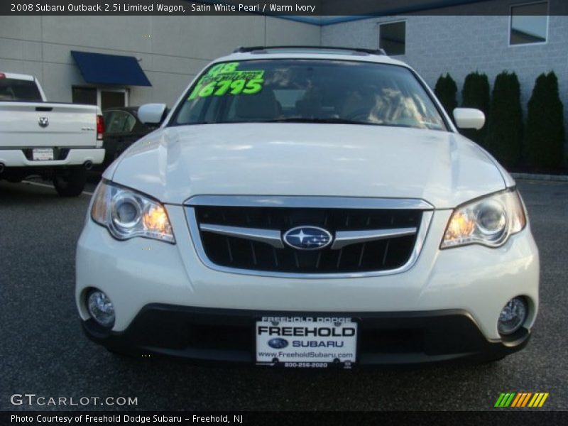 Satin White Pearl / Warm Ivory 2008 Subaru Outback 2.5i Limited Wagon