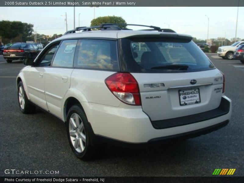 Satin White Pearl / Warm Ivory 2008 Subaru Outback 2.5i Limited Wagon
