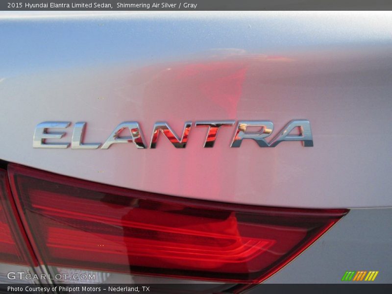 Shimmering Air Silver / Gray 2015 Hyundai Elantra Limited Sedan