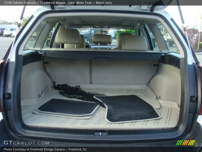 Satin White Pearl / Warm Ivory 2008 Subaru Outback 2.5i Limited Wagon