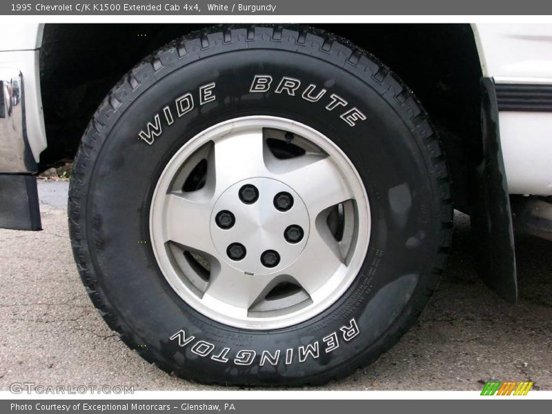 White / Burgundy 1995 Chevrolet C/K K1500 Extended Cab 4x4