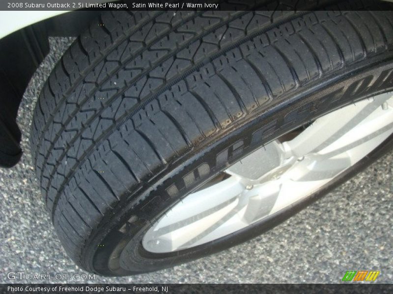 Satin White Pearl / Warm Ivory 2008 Subaru Outback 2.5i Limited Wagon