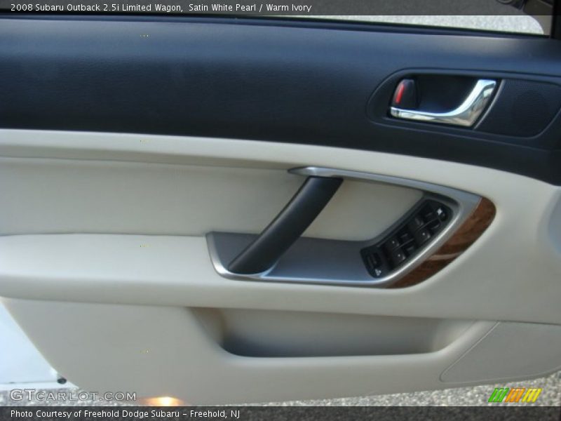 Satin White Pearl / Warm Ivory 2008 Subaru Outback 2.5i Limited Wagon