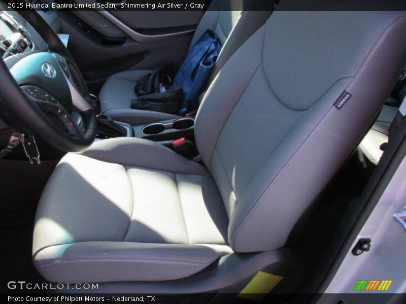 Shimmering Air Silver / Gray 2015 Hyundai Elantra Limited Sedan