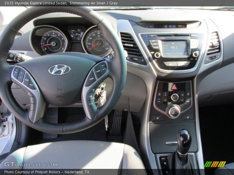 Shimmering Air Silver / Gray 2015 Hyundai Elantra Limited Sedan