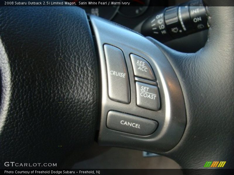 Satin White Pearl / Warm Ivory 2008 Subaru Outback 2.5i Limited Wagon