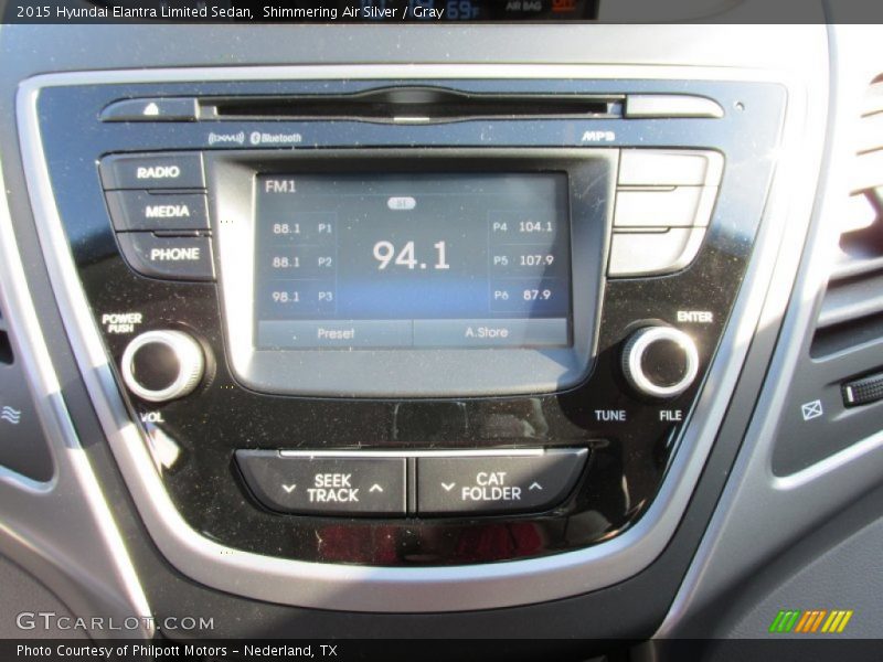 Shimmering Air Silver / Gray 2015 Hyundai Elantra Limited Sedan