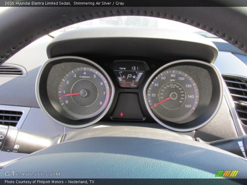 Shimmering Air Silver / Gray 2015 Hyundai Elantra Limited Sedan
