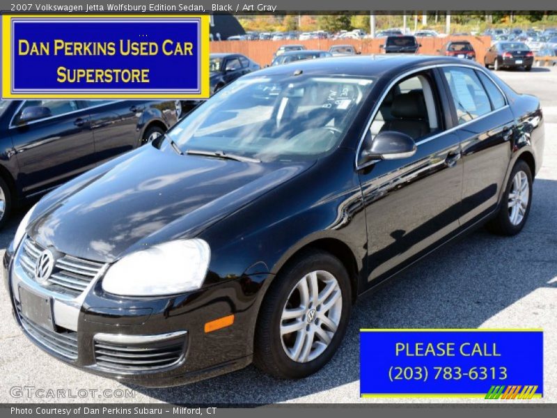 Black / Art Gray 2007 Volkswagen Jetta Wolfsburg Edition Sedan