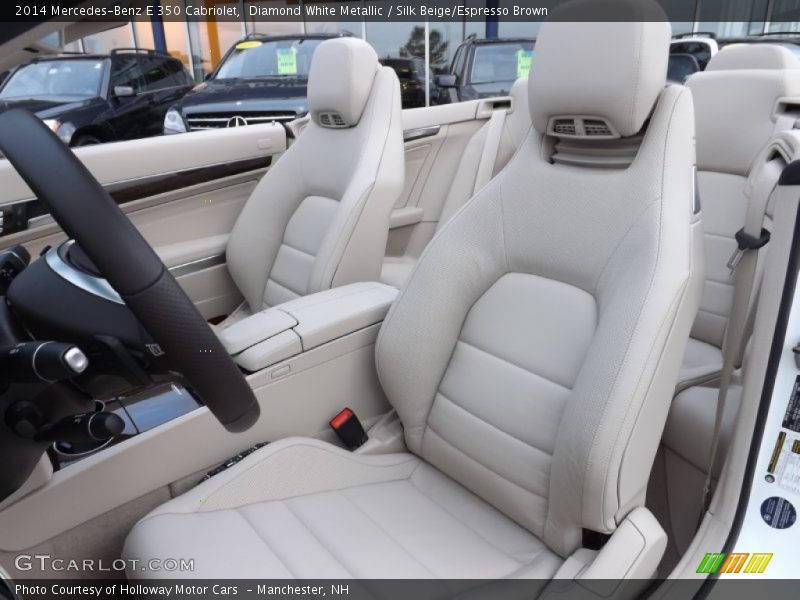 Diamond White Metallic / Silk Beige/Espresso Brown 2014 Mercedes-Benz E 350 Cabriolet