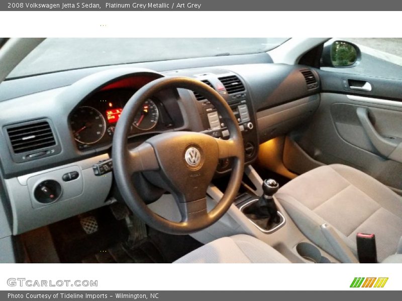 Platinum Grey Metallic / Art Grey 2008 Volkswagen Jetta S Sedan