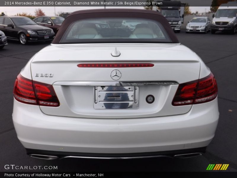 Diamond White Metallic / Silk Beige/Espresso Brown 2014 Mercedes-Benz E 350 Cabriolet