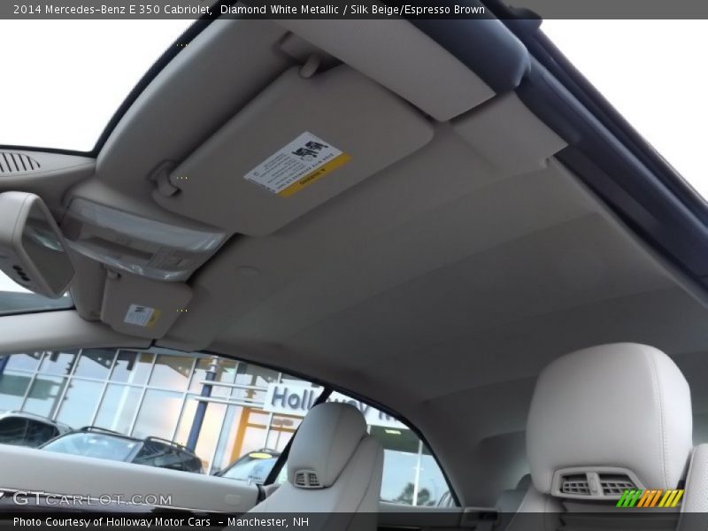 Diamond White Metallic / Silk Beige/Espresso Brown 2014 Mercedes-Benz E 350 Cabriolet