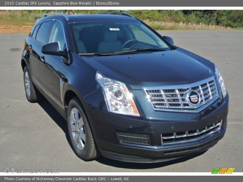 Sapphire Blue Metallic / Ebony/Ebony 2015 Cadillac SRX Luxury