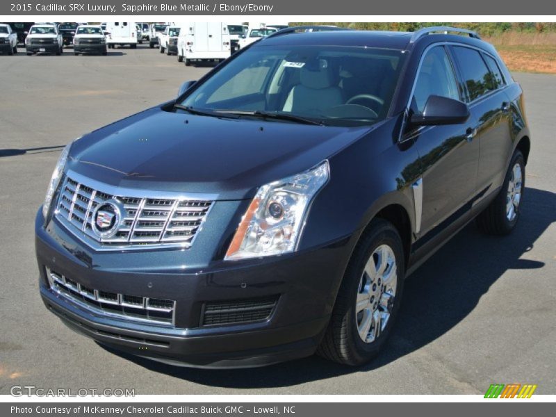 Sapphire Blue Metallic / Ebony/Ebony 2015 Cadillac SRX Luxury