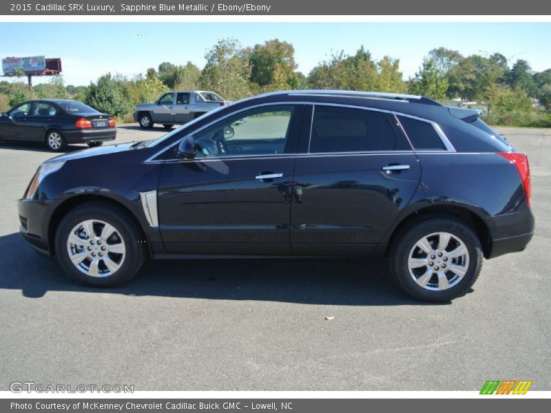 Sapphire Blue Metallic / Ebony/Ebony 2015 Cadillac SRX Luxury