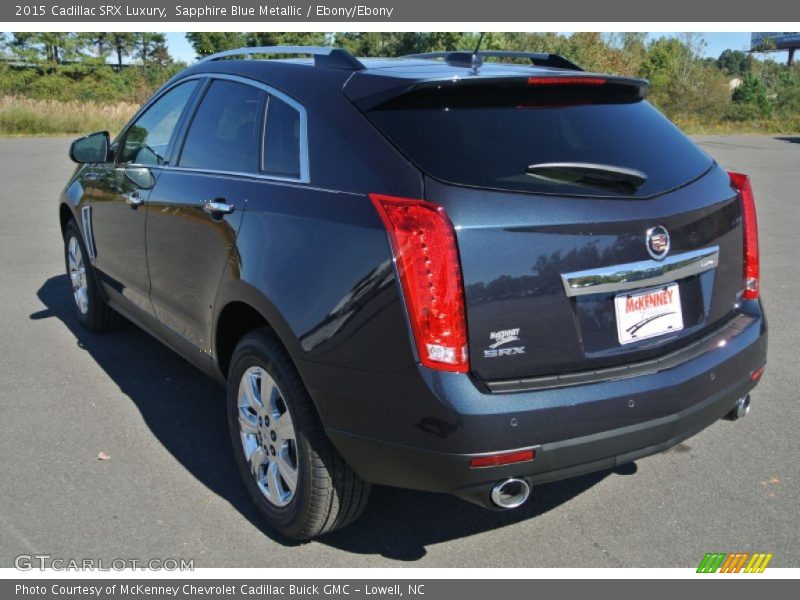 Sapphire Blue Metallic / Ebony/Ebony 2015 Cadillac SRX Luxury